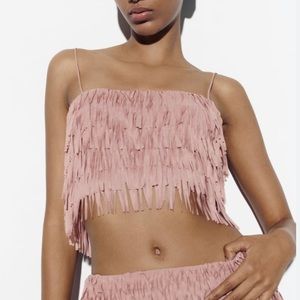 NWOT Zara fringe top